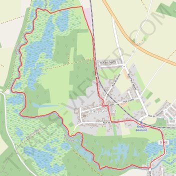 Itinéraire Randonnée en boucle au bord de l'Avre à Thézy-Glimont, distance, dénivelé, altitude, carte, profil, trace GPS