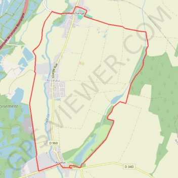 Itinéraire Arcelot en eau, distance, dénivelé, altitude, carte, profil, trace GPS