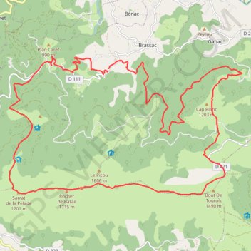 Itinéraire Le Tour de la Barguillère, distance, dénivelé, altitude, carte, profil, trace GPS