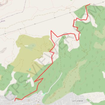 Itinéraire Cuges au jas de frederic, distance, dénivelé, altitude, carte, profil, trace GPS