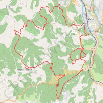 Itinéraire Rando au départ de Trespoux-Rassiels, distance, dénivelé, altitude, carte, profil, trace GPS