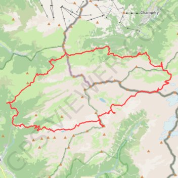 Itinéraire Tour des dents blanches, distance, dénivelé, altitude, carte, profil, trace GPS