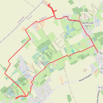 Itinéraire Chaîne de la Mémoire et de la Paix en Weppes, distance, dénivelé, altitude, carte, profil, trace GPS