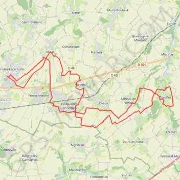 Itinéraire Le Vimeu Vert - Friville-Escarbotin, distance, dénivelé, altitude, carte, profil, trace GPS