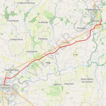 Itinéraire 1 - parcours_saint_hilaire_mortain_2024-19554247-1722449404-880 (2), distance, dénivelé, altitude, carte, profil, trace GPS