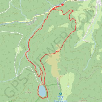 Itinéraire Pentes rocheuses au Pied du Grand Ballon, Alsace, distance, dénivelé, altitude, carte, profil, trace GPS