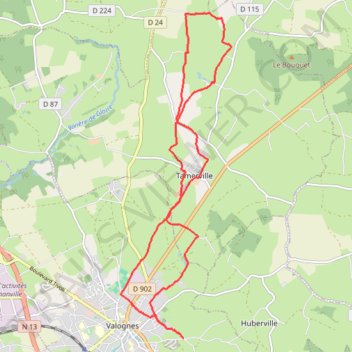 Itinéraire 2 - ALAUNA 2025-16km B, distance, dénivelé, altitude, carte, profil, trace GPS