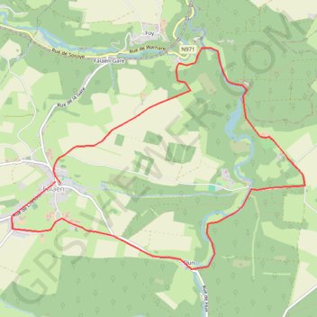 Itinéraire Autour de Falaën, distance, dénivelé, altitude, carte, profil, trace GPS