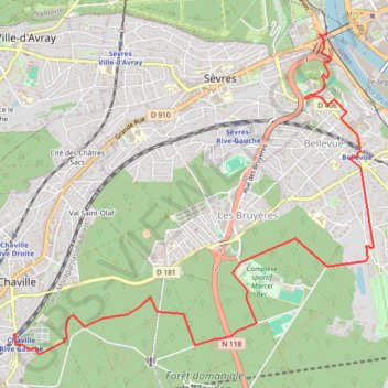 Itinéraire En passant par la Mare Adam, distance, dénivelé, altitude, carte, profil, trace GPS