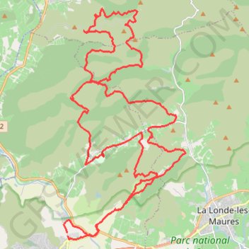 Itinéraire Randonnée des Sangliers - Hyères, distance, dénivelé, altitude, carte, profil, trace GPS