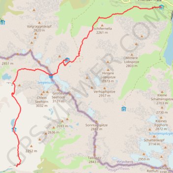 Itinéraire Madlener à sardasca, distance, dénivelé, altitude, carte, profil, trace GPS