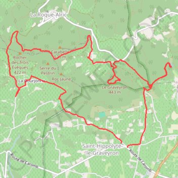 Itinéraire Beaumes de Venise - Le Tour du Graveyron, distance, dénivelé, altitude, carte, profil, trace GPS