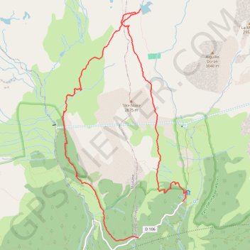 Itinéraire Valfrejus - Lac de la partie, distance, dénivelé, altitude, carte, profil, trace GPS