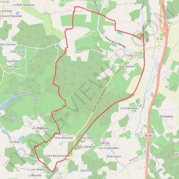 Itinéraire Sentier de la Font de Reignac, distance, dénivelé, altitude, carte, profil, trace GPS