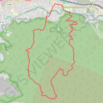 Itinéraire Saint Cyr par croix source vigie retour crête Saint Cyr, distance, dénivelé, altitude, carte, profil, trace GPS