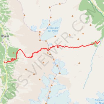 Itinéraire Eau Rousse - Valnontey, distance, dénivelé, altitude, carte, profil, trace GPS