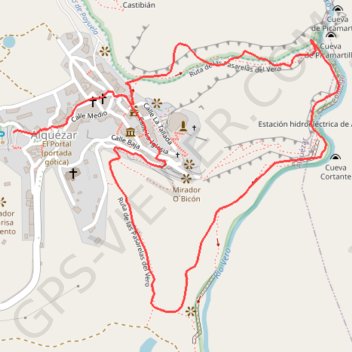 Itinéraire Le Rio Vero près d'Alquézar, distance, dénivelé, altitude, carte, profil, trace GPS