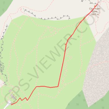 Itinéraire Charmant Som - Sommet, distance, dénivelé, altitude, carte, profil, trace GPS