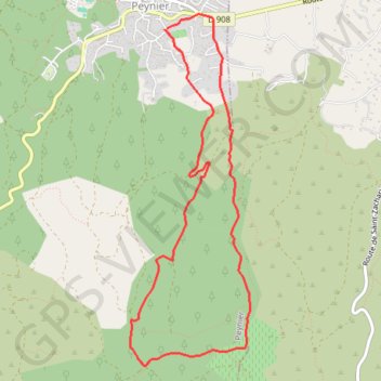 Itinéraire De Peynier aux ruines de Dalbessy, distance, dénivelé, altitude, carte, profil, trace GPS