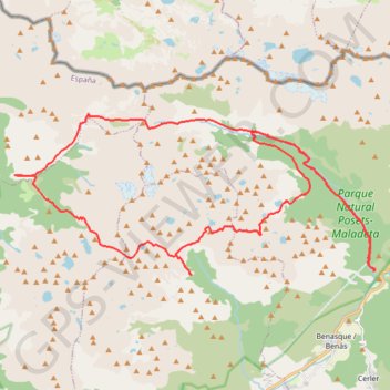 Itinéraire Espagne - Posets-Maladeta, distance, dénivelé, altitude, carte, profil, trace GPS
