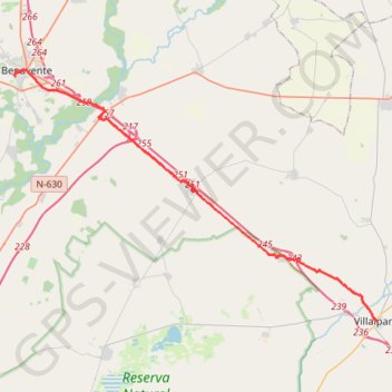Itinéraire SE29-Villalpando-Benavente, distance, dénivelé, altitude, carte, profil, trace GPS