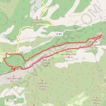 Itinéraire Sainte Baume, distance, dénivelé, altitude, carte, profil, trace GPS