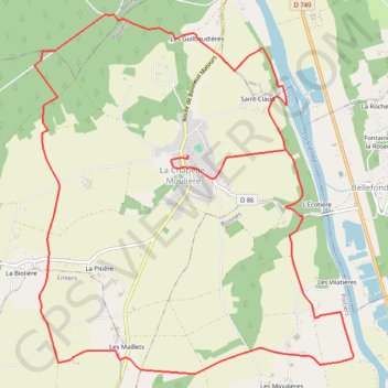Itinéraire Promenade buissonnière - La Chapelle-Moulière, distance, dénivelé, altitude, carte, profil, trace GPS