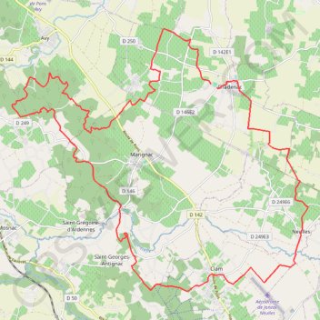 Itinéraire Randonnée de Chadenac, distance, dénivelé, altitude, carte, profil, trace GPS