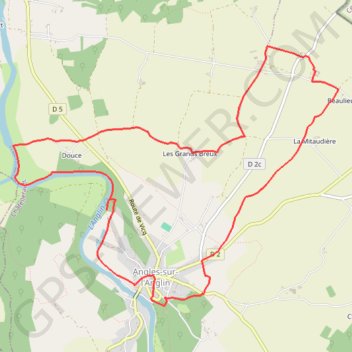 Itinéraire 5000 ans d'histoire - Angles-sur-Anglin, distance, dénivelé, altitude, carte, profil, trace GPS
