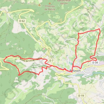 Itinéraire Sortie de Pélussin, distance, dénivelé, altitude, carte, profil, trace GPS