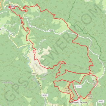 Itinéraire Mazamet-pic de Nore-Mazamet, distance, dénivelé, altitude, carte, profil, trace GPS