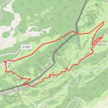 Itinéraire Le Suchet, distance, dénivelé, altitude, carte, profil, trace GPS