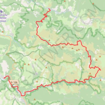 Itinéraire Étape 5 : Bagnols-Les-Bains - Ispagnac, distance, dénivelé, altitude, carte, profil, trace GPS
