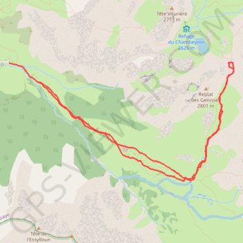 Itinéraire Pas de la Couletta, distance, dénivelé, altitude, carte, profil, trace GPS