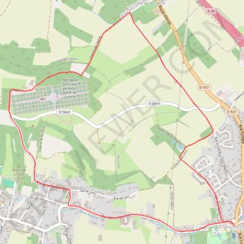 Itinéraire Souchez-Noulette-Lorette-Ablain, distance, dénivelé, altitude, carte, profil, trace GPS