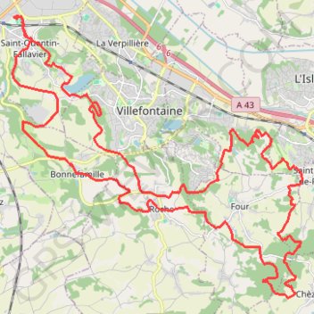 Itinéraire La Saint-Quentinoise, distance, dénivelé, altitude, carte, profil, trace GPS