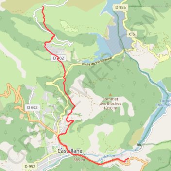 Itinéraire La Baume - Chaudanne, distance, dénivelé, altitude, carte, profil, trace GPS
