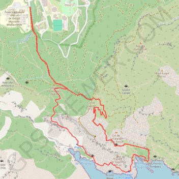 Itinéraire Calanques - Morgiou - Sugiton, distance, dénivelé, altitude, carte, profil, trace GPS