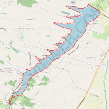 Itinéraire Tour du lac de la Gimone, distance, dénivelé, altitude, carte, profil, trace GPS