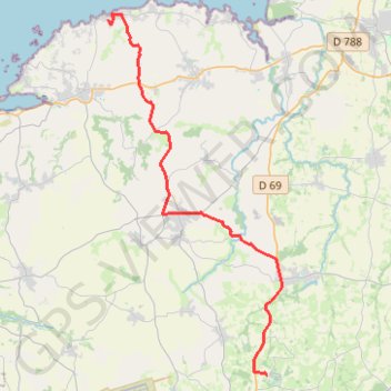 Itinéraire véhicules landivisiau-cleder, distance, dénivelé, altitude, carte, profil, trace GPS