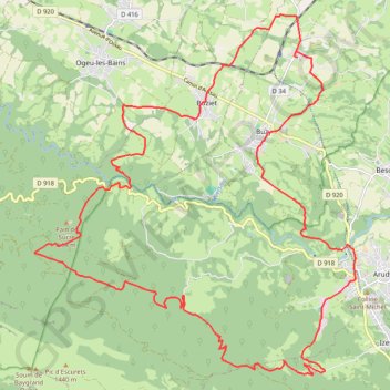 Itinéraire Buzy Bager, distance, dénivelé, altitude, carte, profil, trace GPS