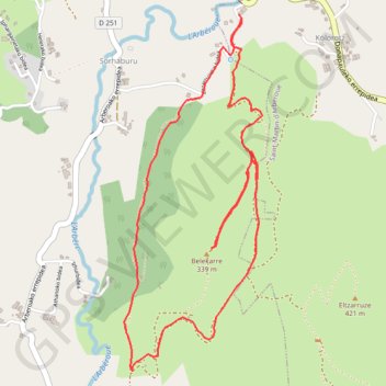 Itinéraire 2023/09/15 Le circuit de Belekarre depuis St Esteben, distance, dénivelé, altitude, carte, profil, trace GPS