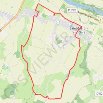 Itinéraire Saint-Martin-sur-Ocre, distance, dénivelé, altitude, carte, profil, trace GPS