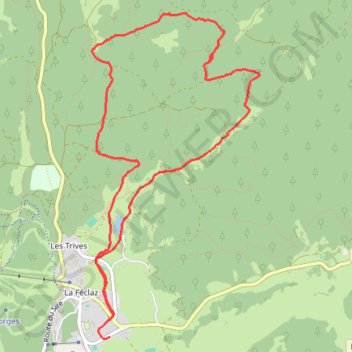 Itinéraire Sortie feclaz - la foret, distance, dénivelé, altitude, carte, profil, trace GPS