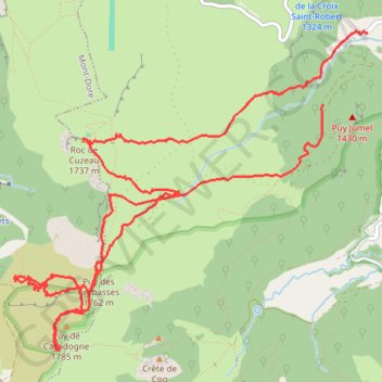 Itinéraire Chambon valon magique, distance, dénivelé, altitude, carte, profil, trace GPS
