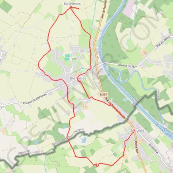 Itinéraire La pierre Brunehaut, distance, dénivelé, altitude, carte, profil, trace GPS