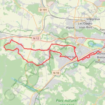 Itinéraire TR c4 53km Galluis jeunes, distance, dénivelé, altitude, carte, profil, trace GPS