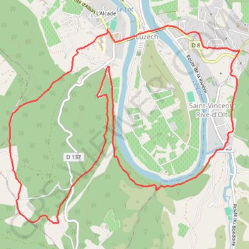 Itinéraire Luzech, les balcons de Luzech, distance, dénivelé, altitude, carte, profil, trace GPS