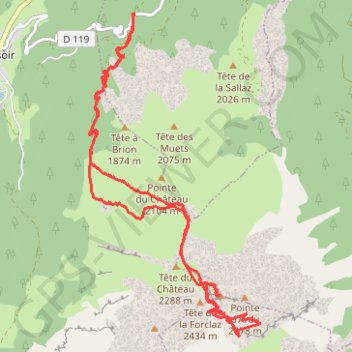 Itinéraire Pointe d'Areu, distance, dénivelé, altitude, carte, profil, trace GPS