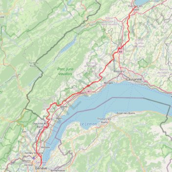 Itinéraire Nouveau tracé de points 1, distance, dénivelé, altitude, carte, profil, trace GPS